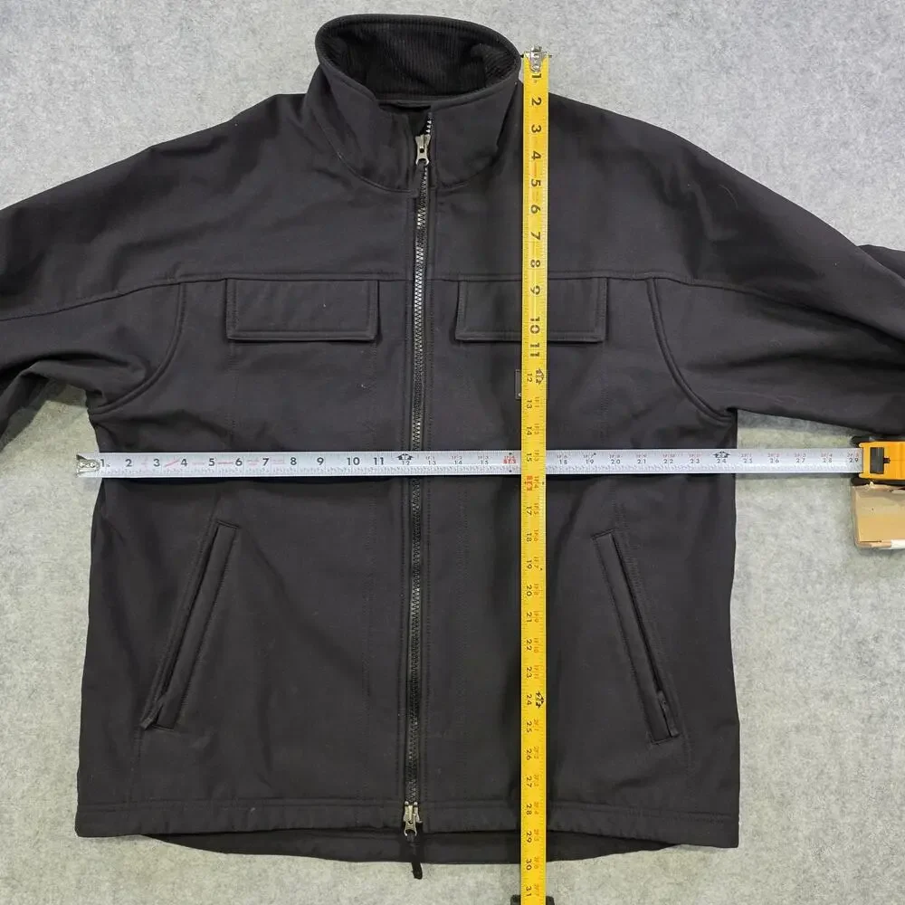 Carhartt Jacket Mens Large‎ Black Softshell Traditional Windbreaker Zip J176 BLK